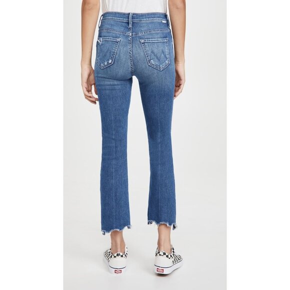 MOTHER The Insider Crop Step Chew Dancing On Coals Bootcut Jeans, Size 27 - Picture 4 of 15